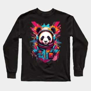 Space Panda Astronaut Long Sleeve T-Shirt